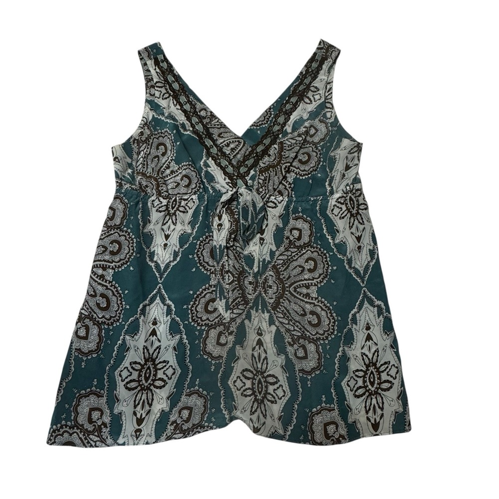 Y2K Babydoll Top Women's Floral Large Floral V Neck Sheer Tie READ